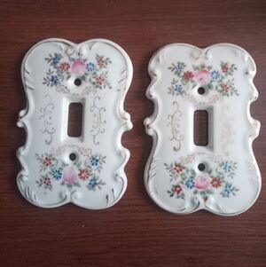 Floral Ceramic Light Switch Cover